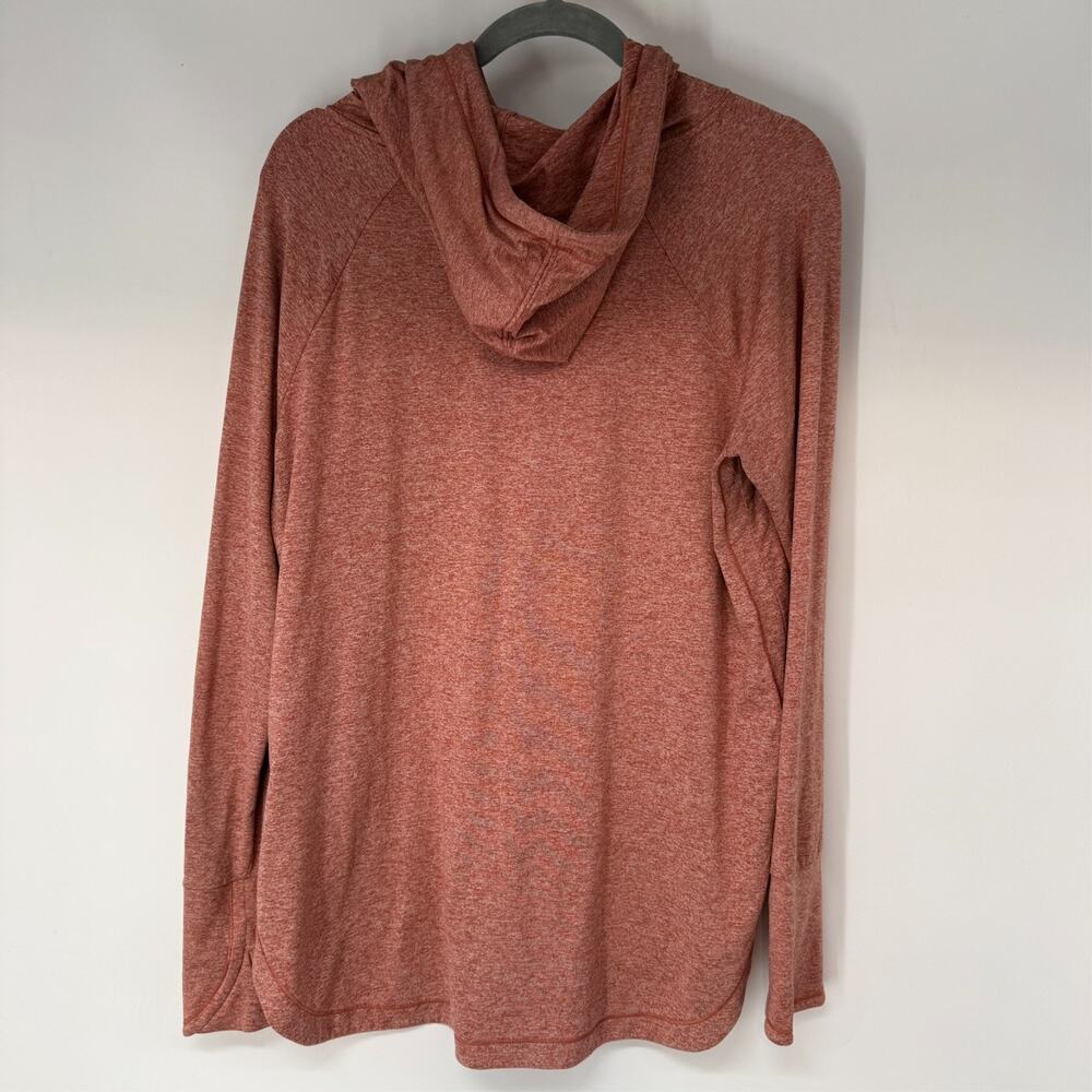 Athleta Uptempo Hoodie Sweatshirt Womens Large Cameo Orange Athleisure 382882 - Picture 5 of 13